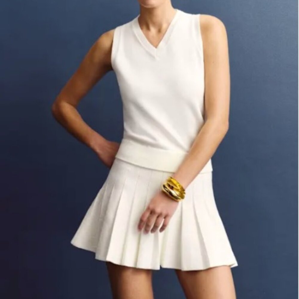 NWT REFORMATION Blair Cotton Cream Sweater Dress in Fior Di Latte Size M